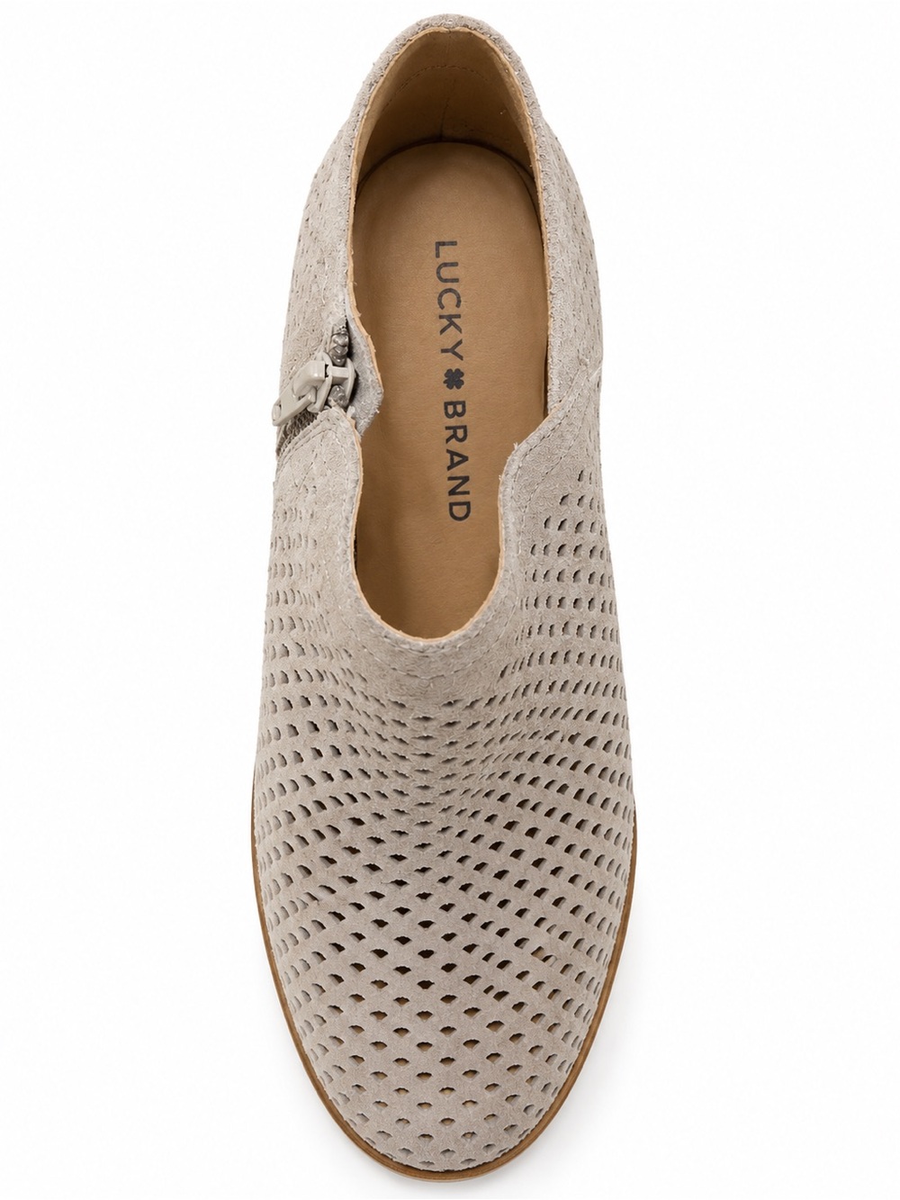 Lucky Brand Taupe Perforated Slip-On Loafer